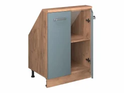 Vicco Armario de cocina para techo inclinado gris ado 60x46x81.6 r-line