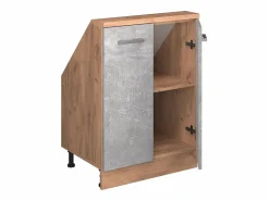 Discount Vicco Armario de cocina para techo inclinado hormigón 60x46x81.6 r-line Gris claro