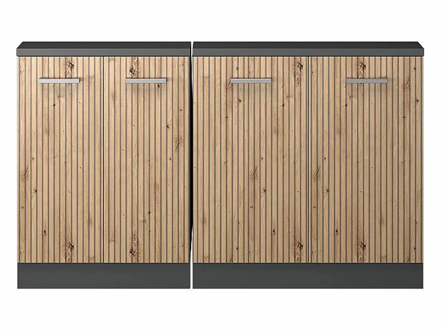 Clearance Vicco Armario de cocina para techo inclinado roble artesanal 140x46x81.6 r-line Color natural claro