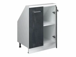 Vicco Armario de cocina para techo inclinado hormigón 60x46x81.6 r-line