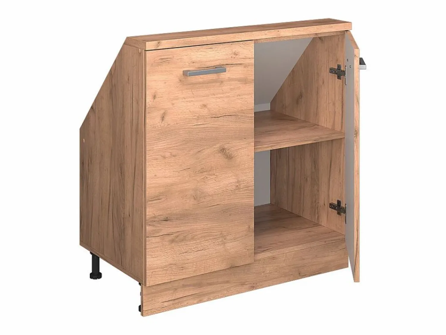 Vicco Armario de cocina para techo inclinado roble dorado 80x46x81.6 r-line Color natural oscuro