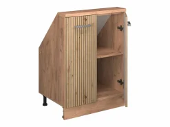 Sale Armario de cocina para techo inclinado roble artesanal 60x46x81.6 r-line Armario Para Buhardilla