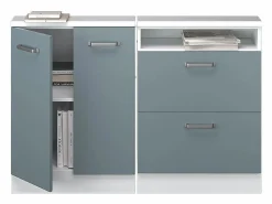 Best Vicco Armario de cocina para techo inclinado gris ado 120x46x81.6 r-line Azul
