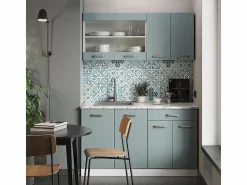 Best Vicco Armario de cocina para techo inclinado gris ado 120x46x81.6 r-line Azul