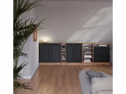 Clearance Armario de cocina para techo inclinado antracita casa de campo 60x46x81.6 r-line Armario Para Buhardilla