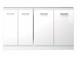 New Armario de cocina para techo inclinado alto brillo 140x46x81.6 r-line Armario Para Buhardilla