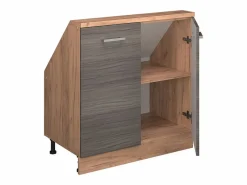 Online Vicco Armario de cocina para techo inclinado gris noble 80x46x81.6 r-line Gris claro