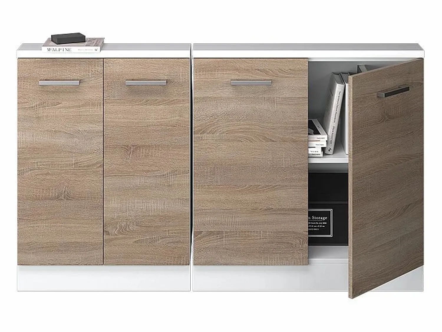 Outlet Armario de cocina para techo inclinado sonoma 140x46x81.6 r-line Armario Para Buhardilla