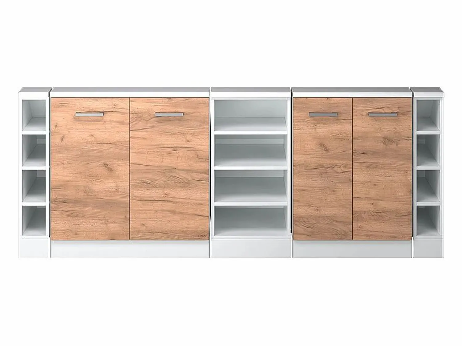 Clearance Vicco Armario de cocina para techo inclinado roble dorado 210x46x81.6 r-line Color natural oscuro
