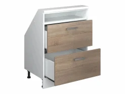 Vicco Armario de cocina para techo inclinado sonoma 60x46x81.6 r-line