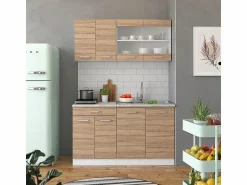 Best Vicco Armario de cocina para techo inclinado sonoma 80x46x81.6 r-line Color natural claro