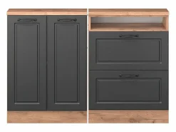 Discount Vicco Armario de cocina para techo inclinado antracita casa de campo 120x46x81.6 r-line Gris antracita