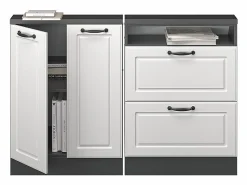 New Armario de cocina para techo inclinado blanco casa de campo 120x46x81.6 r-line Armario Para Buhardilla
