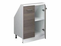 Online Vicco Armario de cocina para techo inclinado gris noble 60x46x81.6 r-line Gris claro
