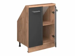 Best Armario de cocina para techo inclinado antracita alto brillo 60x46x81.6 r-line Armario Para Buhardilla