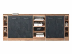 New Armario de cocina para techo inclinado hormigón 210x46x81.6 r-line Armario Para Buhardilla