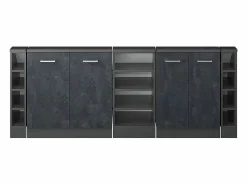 Vicco Armario de cocina para techo inclinado hormigón 210x46x81.6 r-line