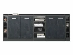 Vicco Armario de cocina para techo inclinado hormigón 210x46x81.6 r-line