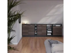 Hot Armario de cocina para techo inclinado gris noble 60x46x81.6 r-line Armario Para Buhardilla