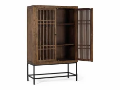 Best Armario de dos puertas fabricado en madera de acacia y patas de metal Armario