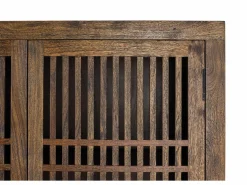 Best Armario de dos puertas fabricado en madera de acacia y patas de metal Armario