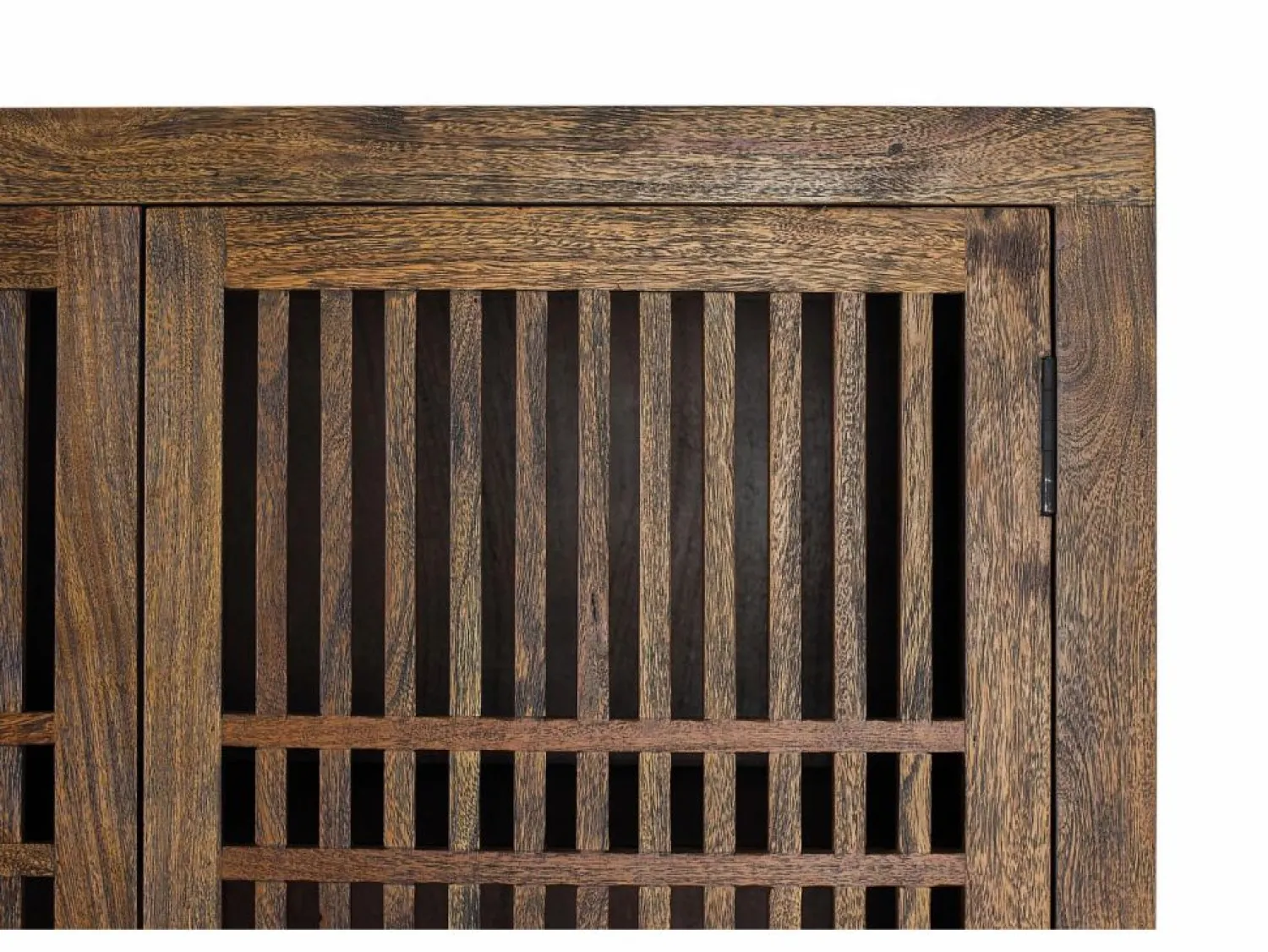 Best Armario de dos puertas fabricado en madera de acacia y patas de metal Armario