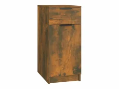 Best Armario de escritorio aglomerado roble ahumado 33,5x50x75 cm ES793854 Armario Oficina