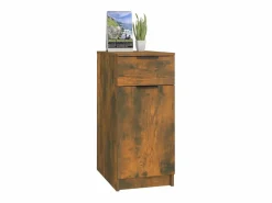 vidaxl Armario de escritorio aglomerado roble ahumado 33,5x50x75 cm
