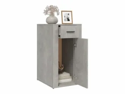 Online Armario de escritorio contrachapada hormigón 40x49x75 cm ES780221 Gris
