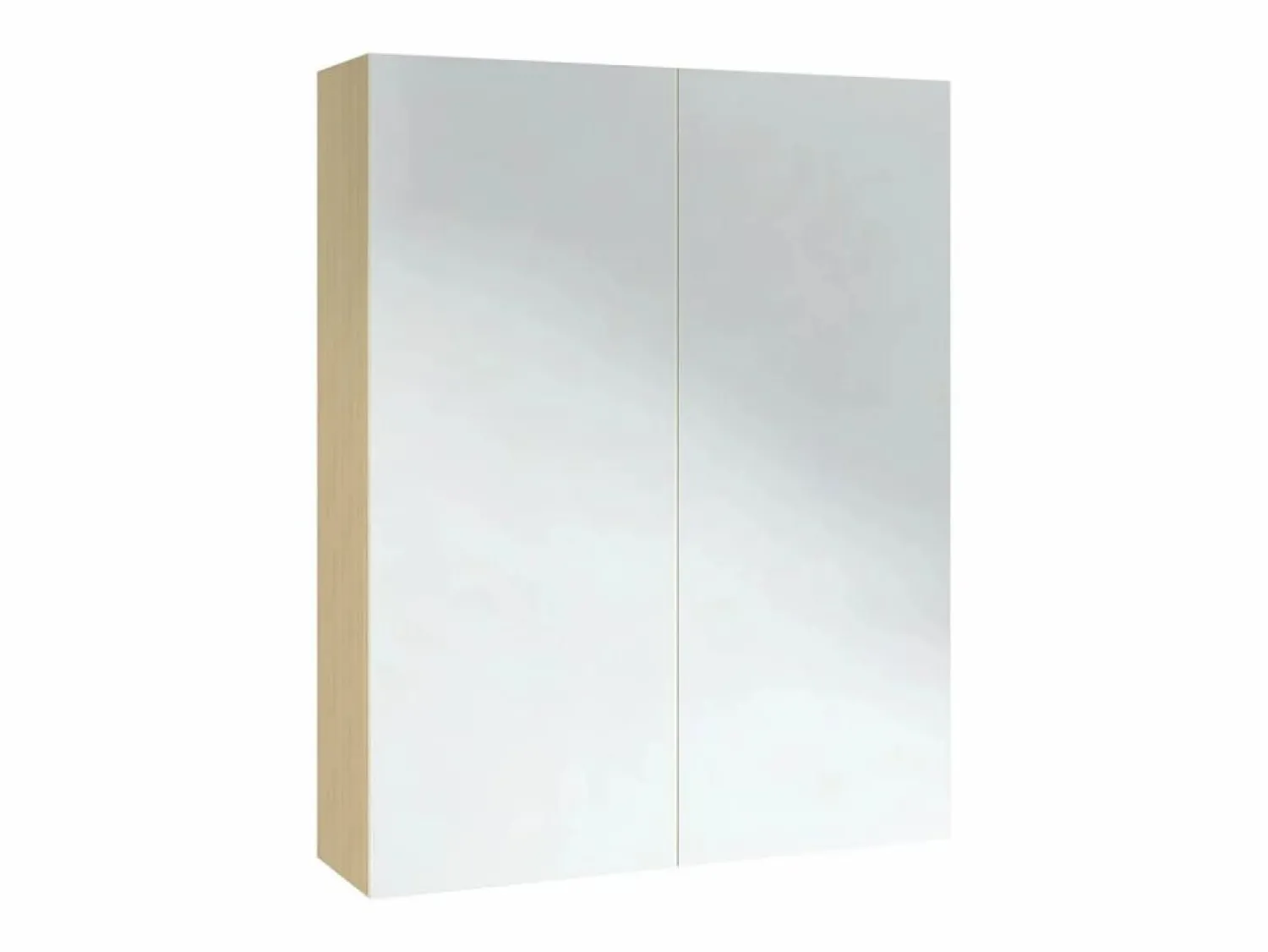 New vidaxl Armario de espejo de baño MDF y roble 60x15x75 cm Blanco