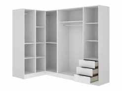 Vente-unique Armario de esquina de 6 puertas y 3 cajones L213 cm en color - LISTOWEL