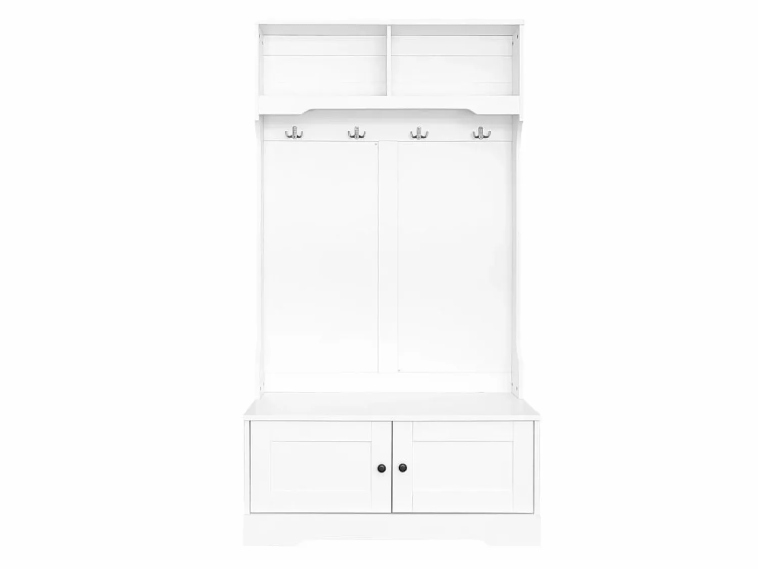 Merax Armario de guardarropa/pasillo con 2 puertas y perchero - 101,5 x 47 x 183 cm - Tablero de partículas -