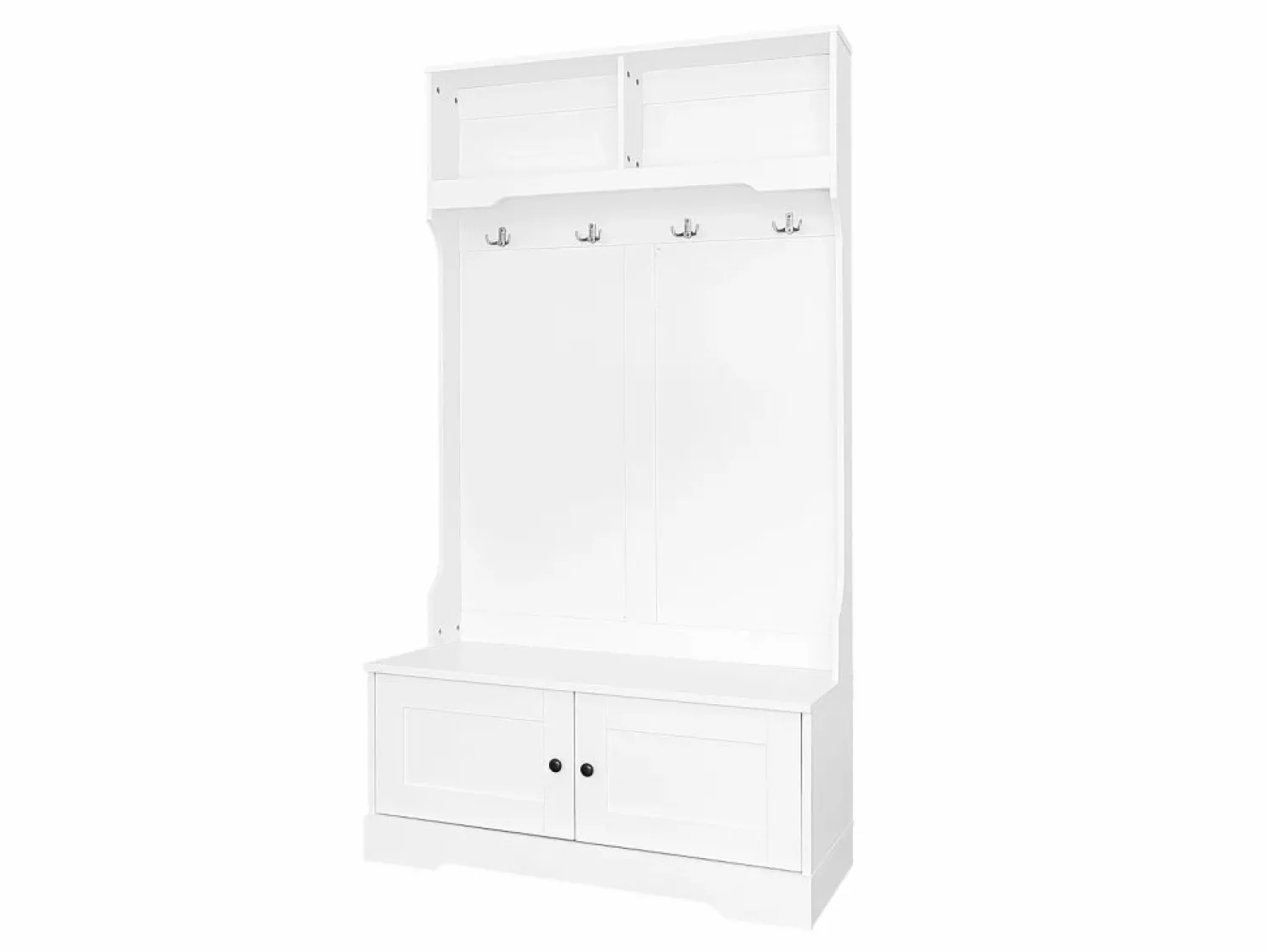 Merax Armario de guardarropa/pasillo con 2 puertas y perchero - 101,5 x 47 x 183 cm - Tablero de partículas -