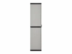 vidaxl Armario de jardín con 3 estantes y negro 68x40x168 cm Gris