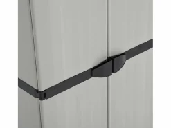 vidaxl Armario de jardín con 3 estantes y negro 68x40x168 cm Gris