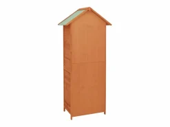 Clearance Armario de jardín marrón 42,5x64x190 cm Armario De Jardín