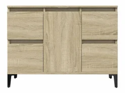 Clearance Armario de lavabo madera contrachapada roble Sonoma 80x33x60 cm Mueble De Lavabo