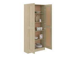 vidaxl Armario de libros contrachapada color roble 82,5x30,5x185,5 cm