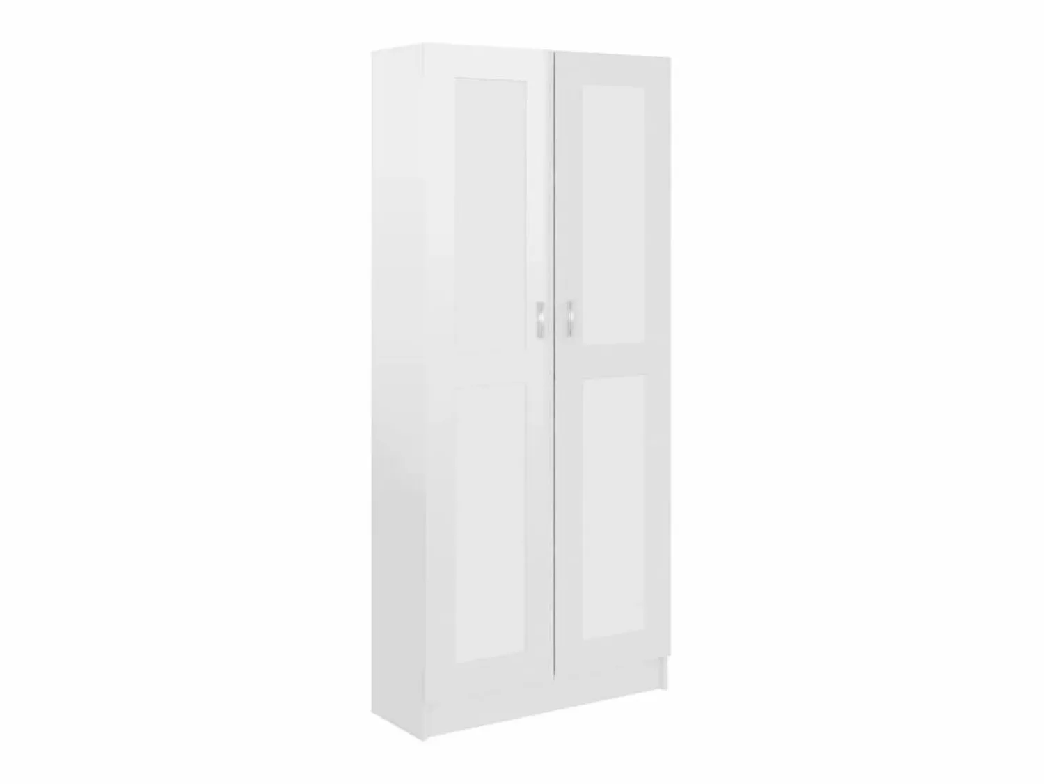 Outlet vidaxl Armario de libros contrachapada brillo 82,5x30,5x185,5cm Blanco