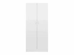Outlet vidaxl Armario de libros contrachapada brillo 82,5x30,5x185,5cm Blanco