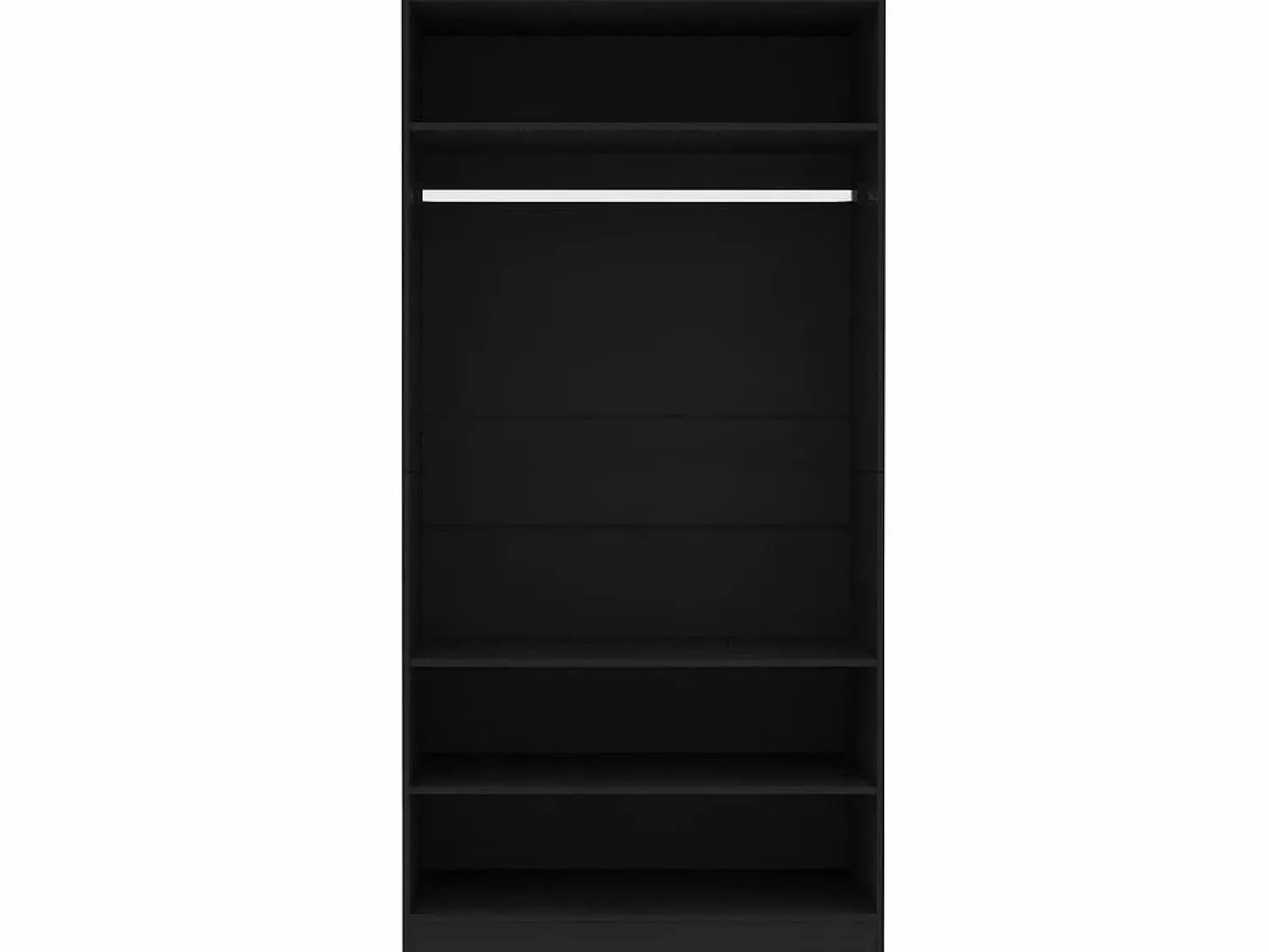 Discount Armario de madera contrachapada 100x50x200 cm ES256511 Negro