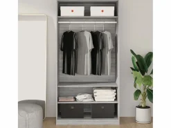 Outlet Armario de madera contrachapada Sonoma 100x50x200 cm ES248126 Gris