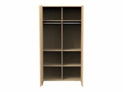 Hot Sauthon Armario de madera de 2 puertas, decoración roble miel Marru00f3n