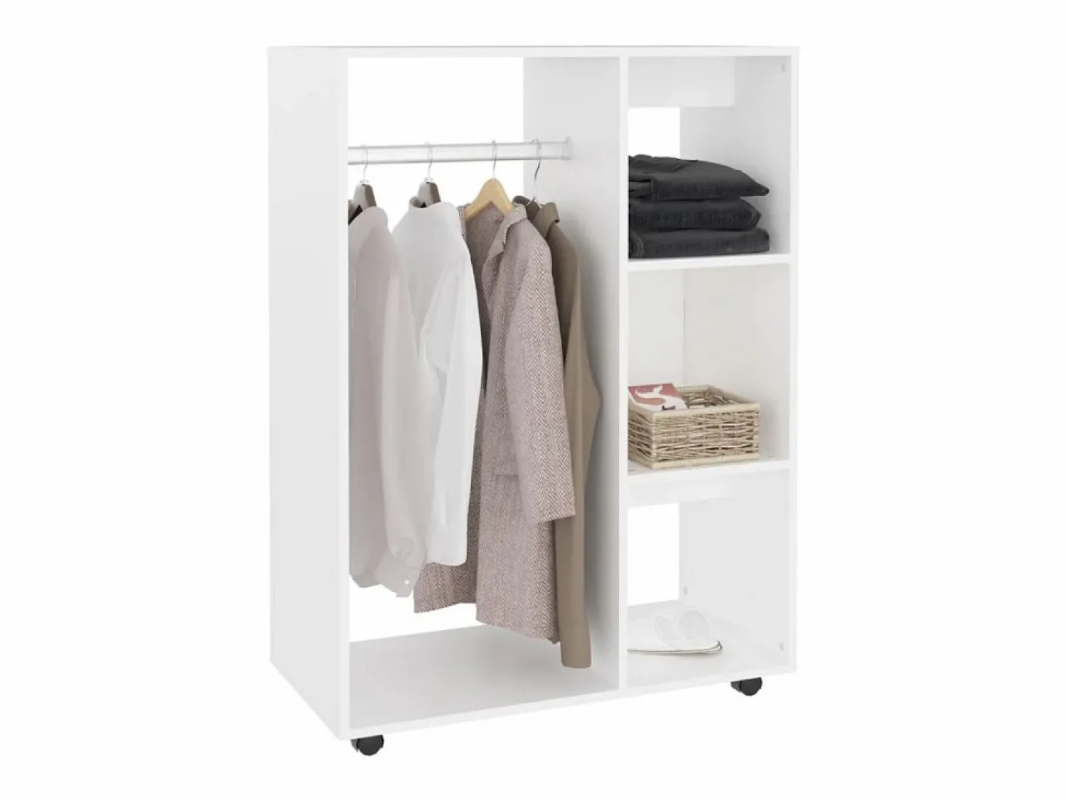 Clearance Armario de madera de ingeniería 80x40x110 cm ES303091 Armario Abierto, Vestidor