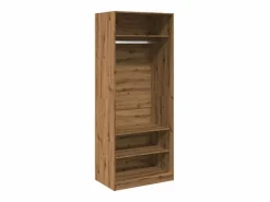 Armario de madera de ingeniería roble artesanal 80x50x200 cm ES629820