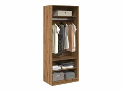 Armario de madera de ingeniería roble artesanal 80x50x200 cm ES629820
