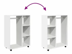 Clearance vidaxl Armario de madera de ingeniería 80x40x110 cm Blanco
