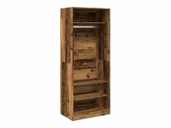 Armario de madera de ingeniería madera envejecida 80x50x200 cm ES782026