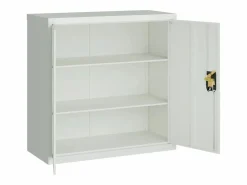 Armario de oficina con 2 puertas 90 cm Acero