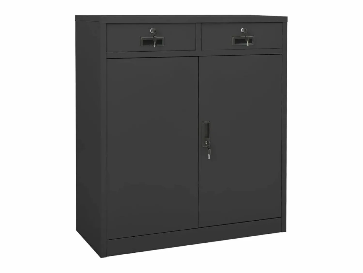 Sale Armario de oficina con macetero acero antracita 90x40x125 cm Cajonera De Escritorio